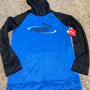 Puma Boys Hoodie Graphic Blue Size XL 18/20